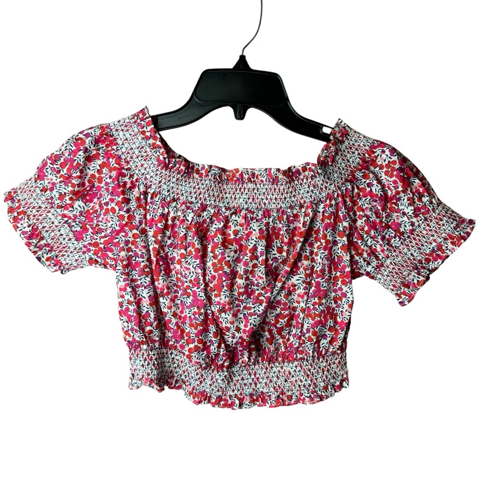 J Crew Liberty Cotton Poplin Cropped Top S AM626